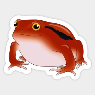 Tomato Frog Smiling Sticker